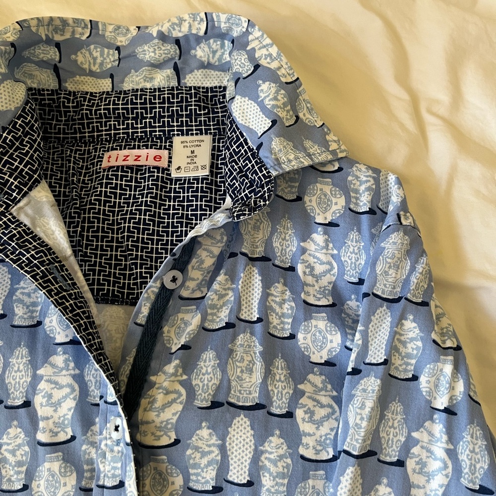 Tizzie blue & white Chinoiserie shirt size M